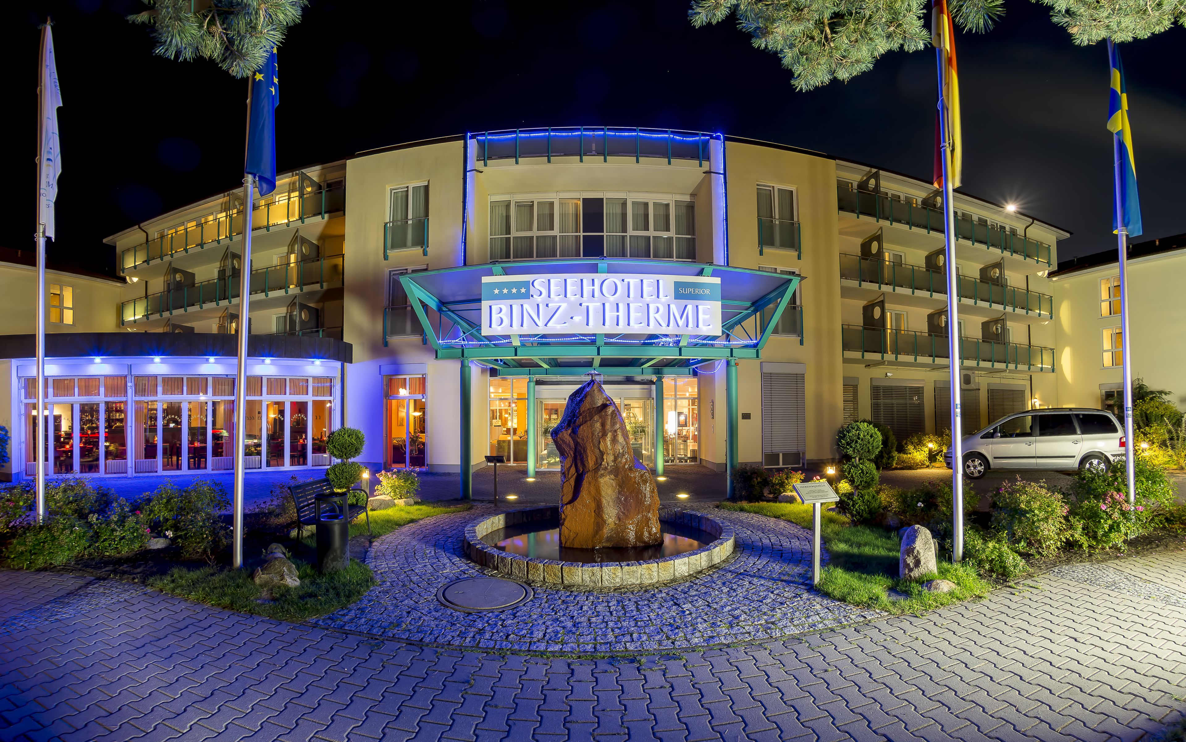 front of property – evening/night