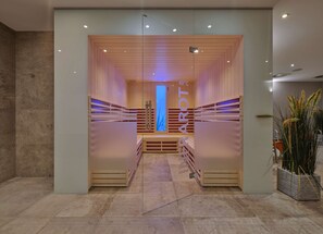 Sauna, steam room, hot springs/mineral springs, body treatments