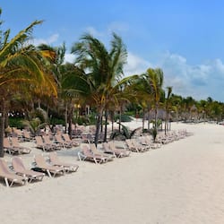 On the beach, white sand