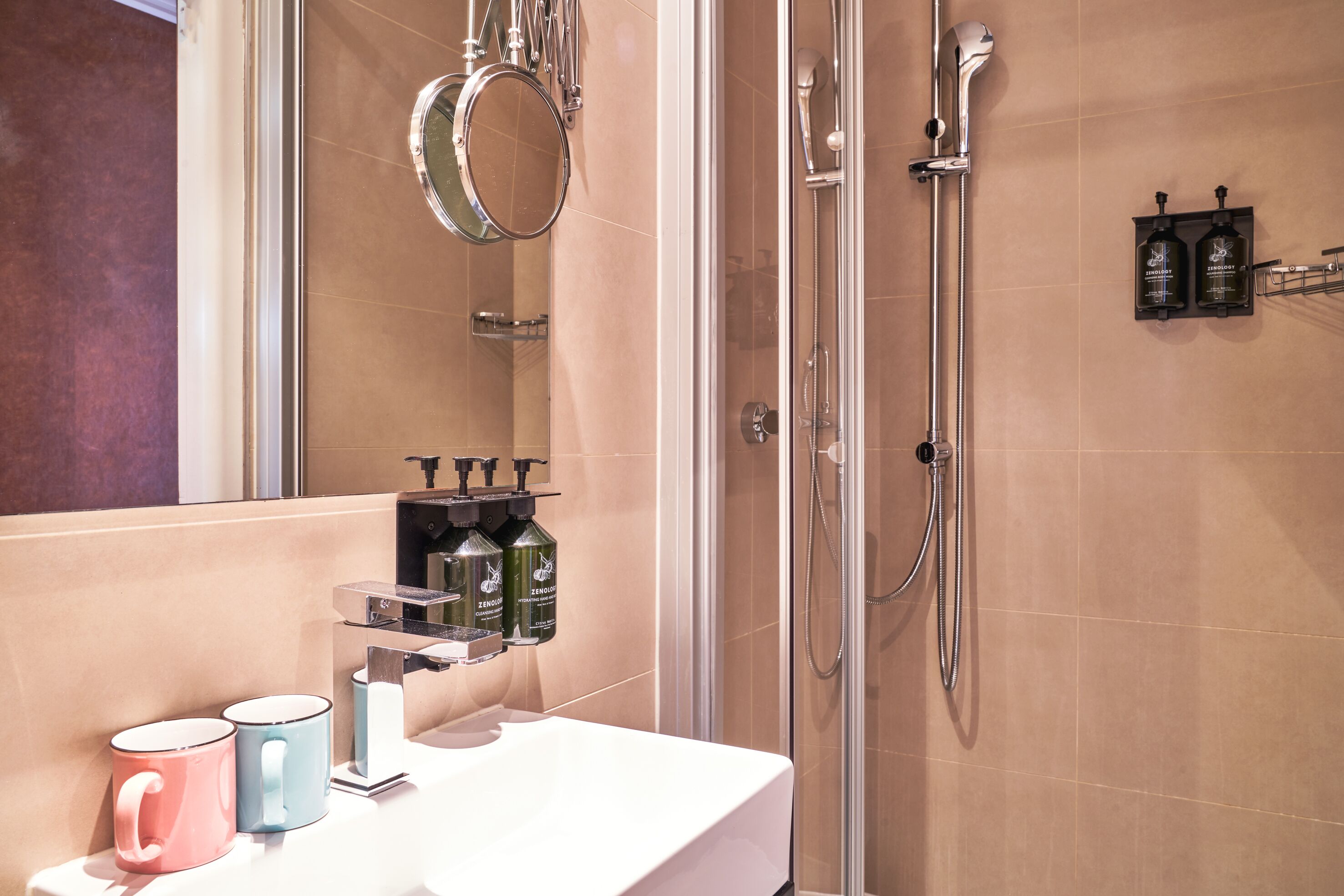 free toiletries, hair dryer, towels