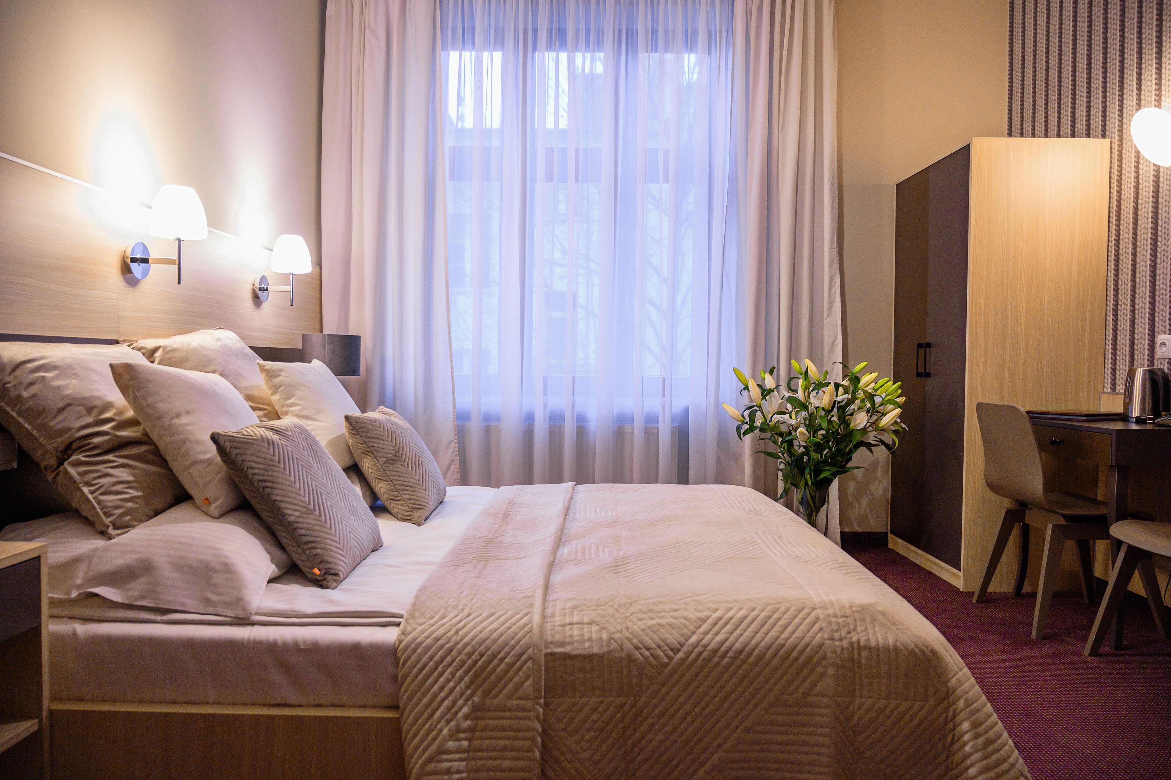standard double room | 1 bedroom, hypo-allergenic bedding, desk, iron/ironing board