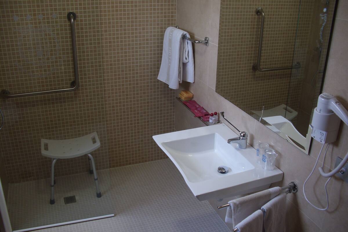 superior double room, accessible | bathroom | combined shower/bathtub, free toiletries, hair dryer, towels