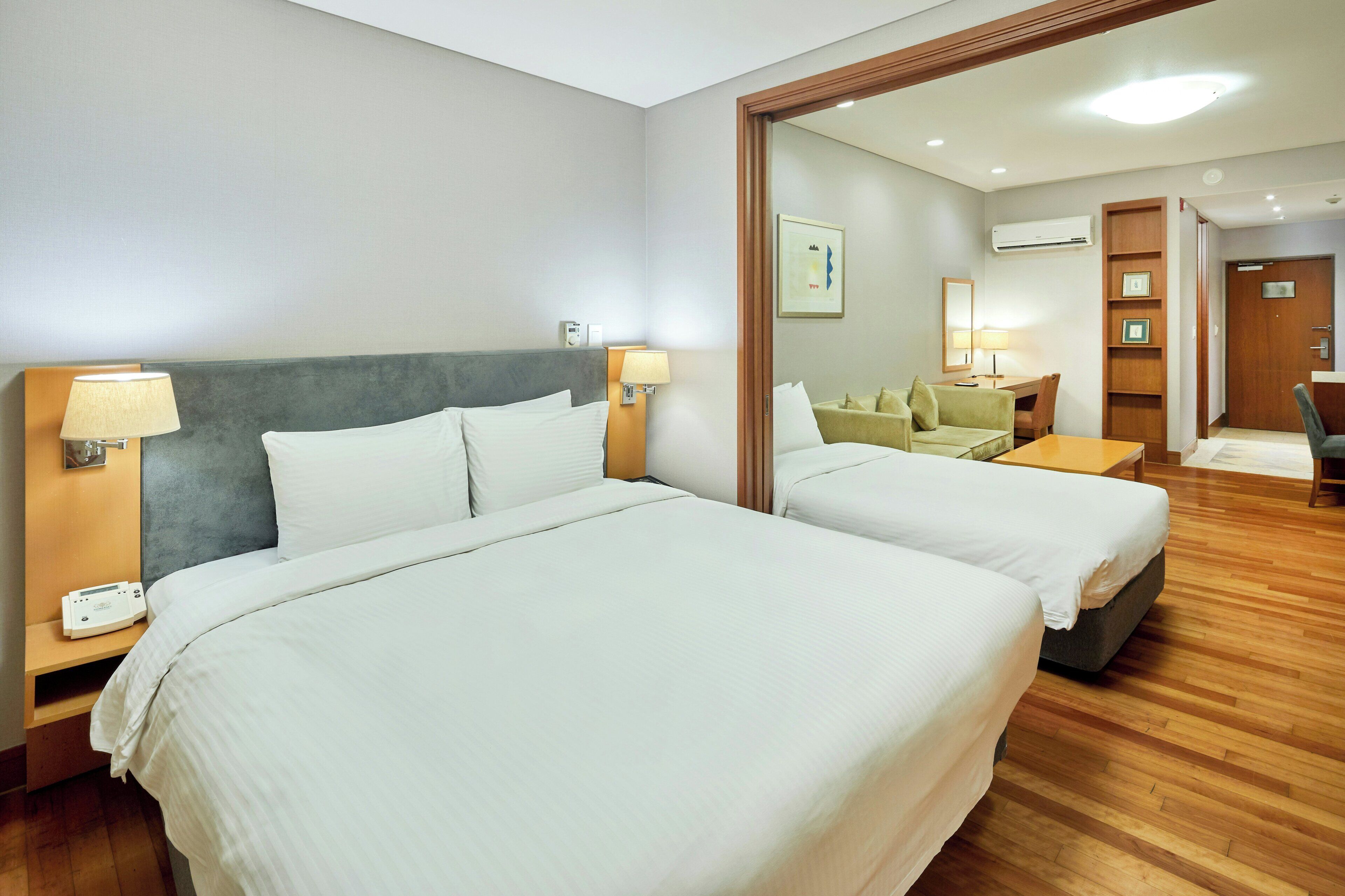 In-room safe, desk, laptop workspace, iron/ironing board