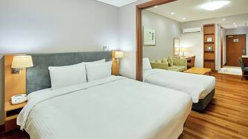In-room safe, desk, laptop workspace, iron/ironing board