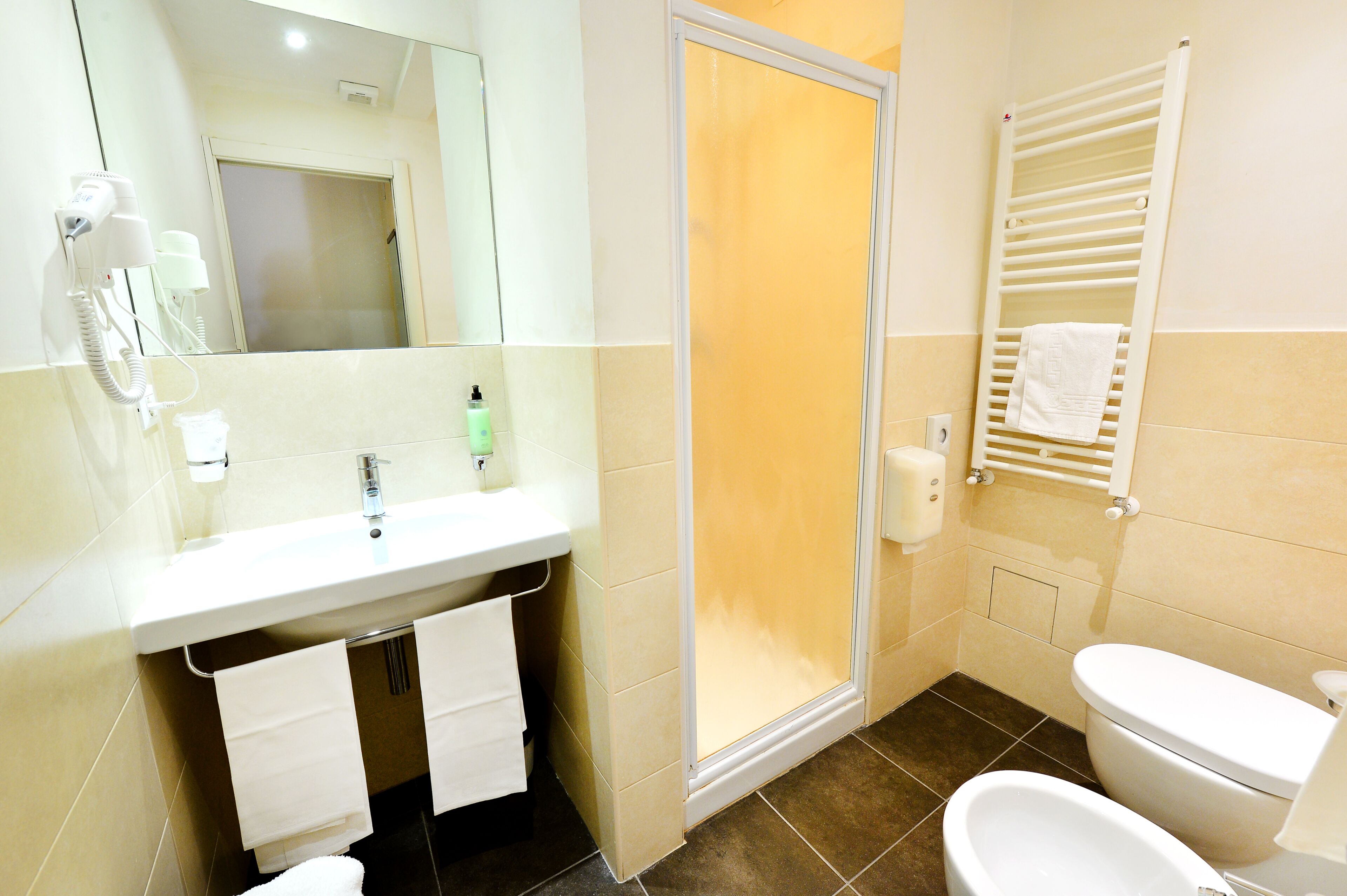 Dusche, kostenlose Toilettenartikel, Haartrockner, Bidet