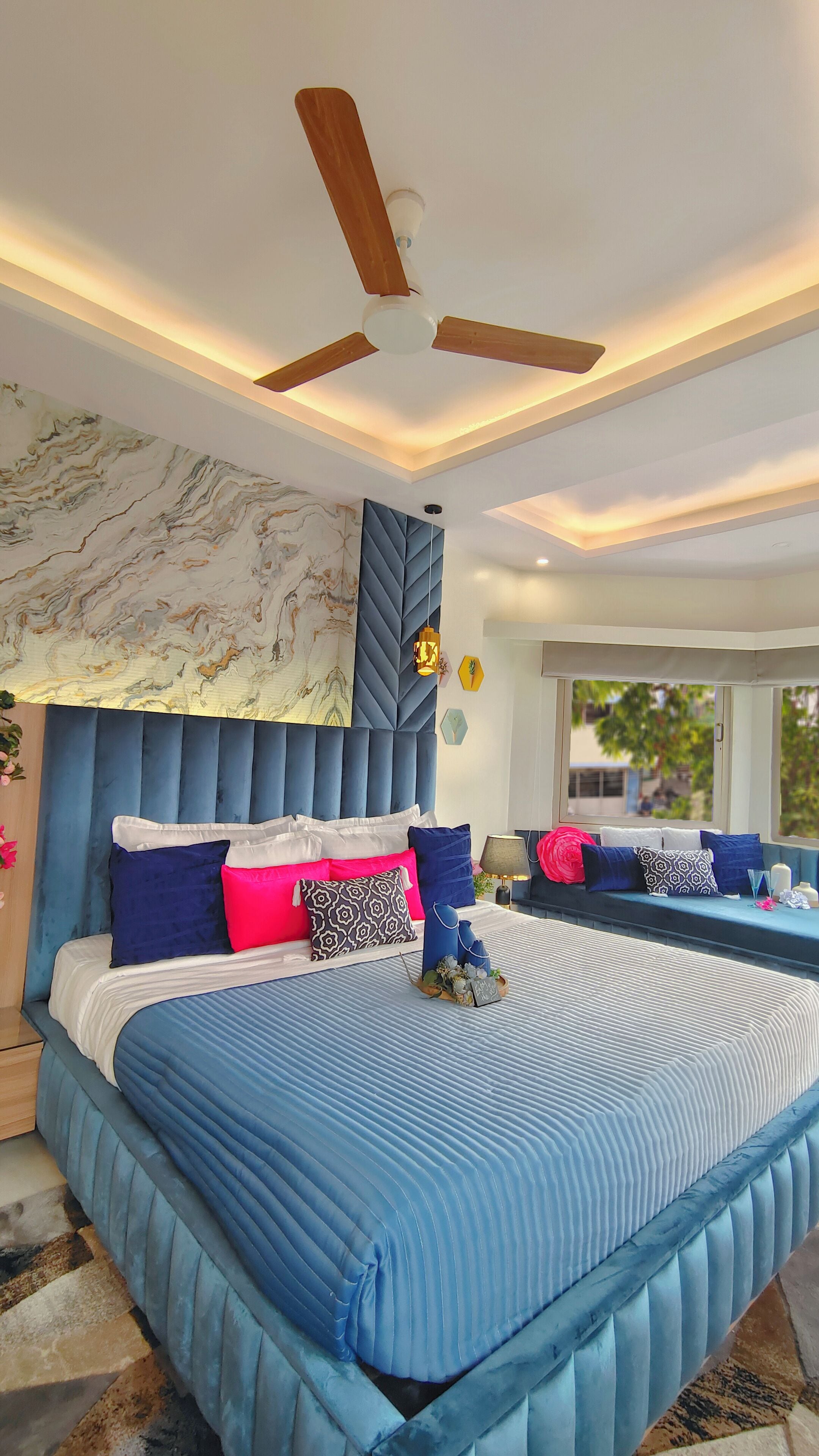 Panoramic View room with Daybed | Sábanas de algodón egipcio y ropa de cama de alta calidad 