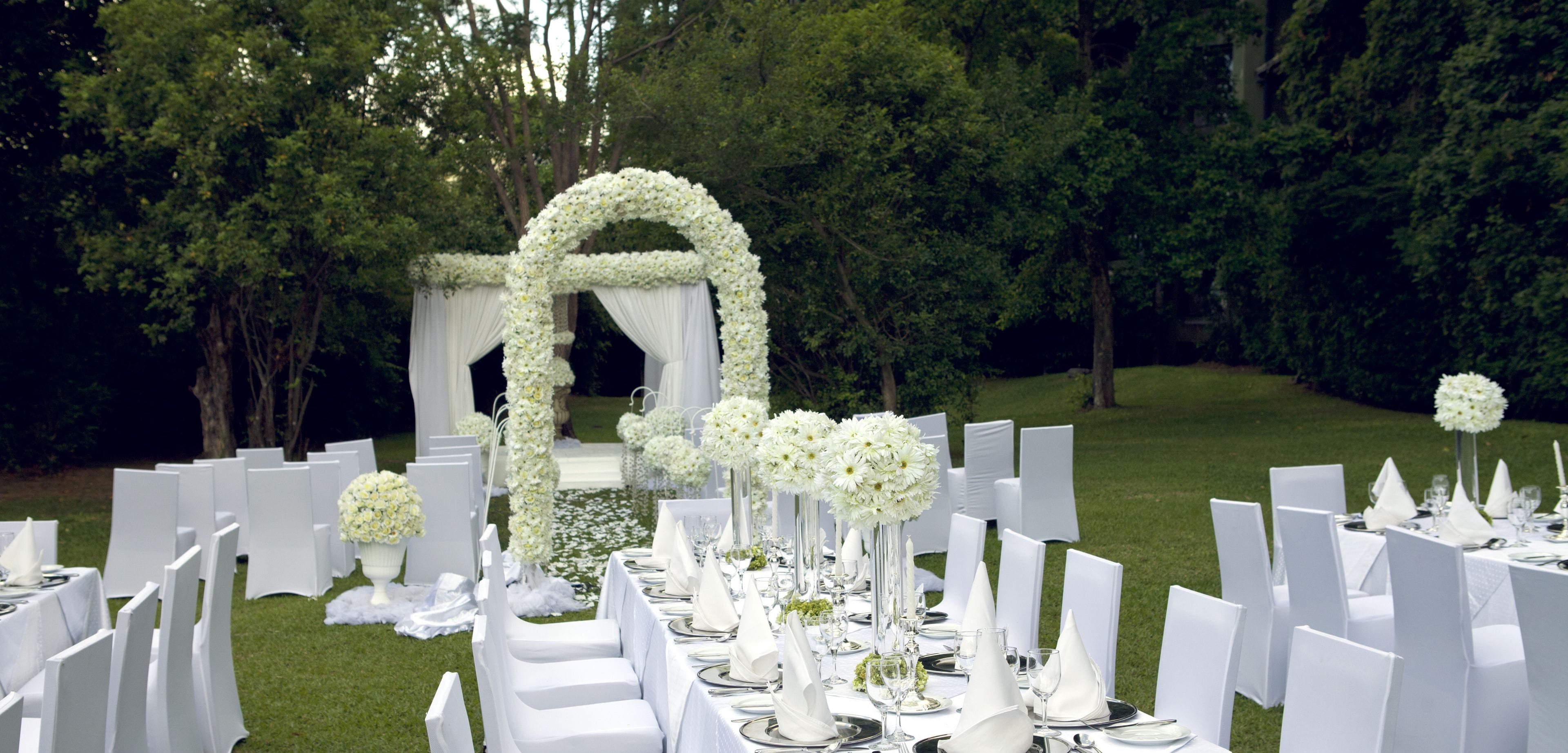 outdoor wedding area