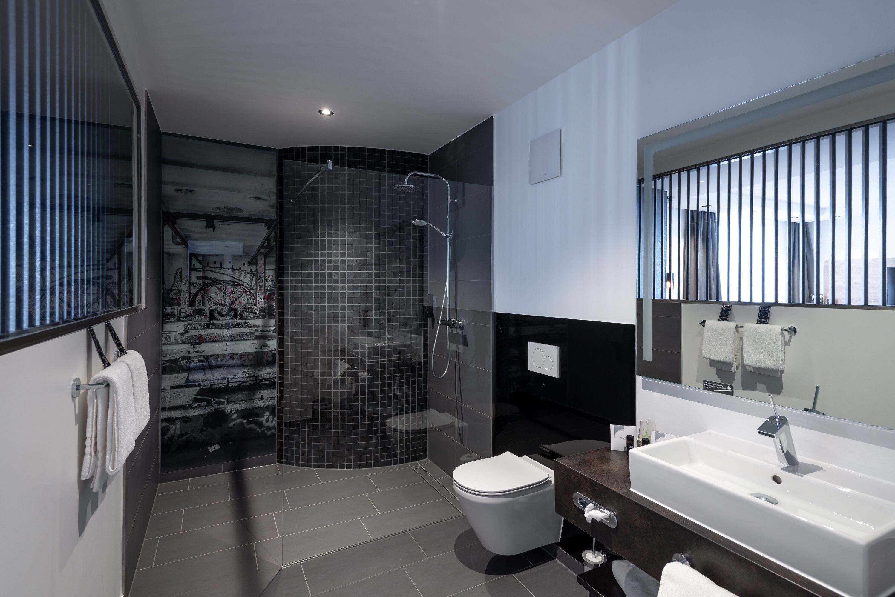 junior suite | bathroom | free toiletries, hair dryer, towels, soap