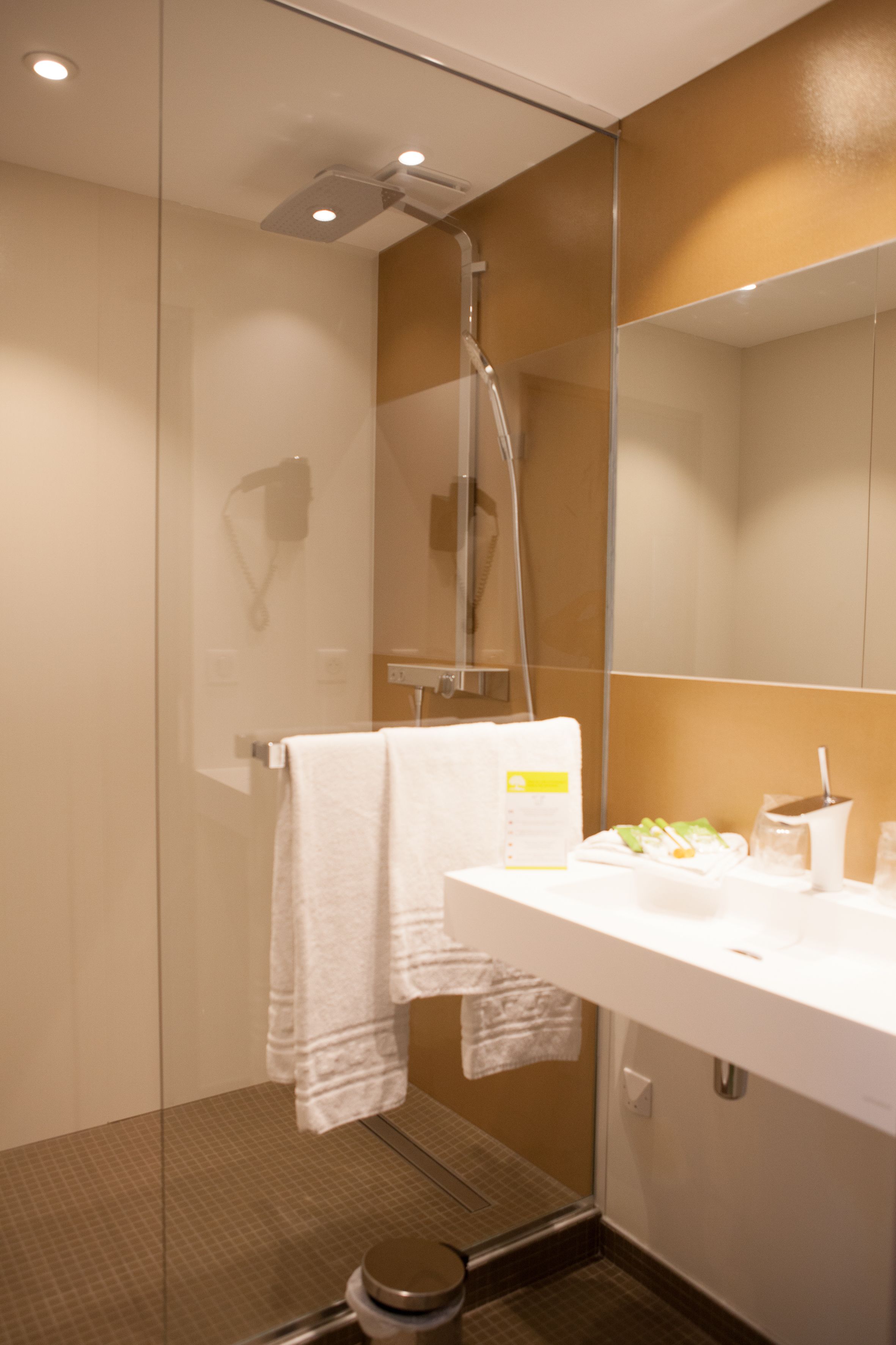superior double room | bathroom | hair dryer, towels, soap