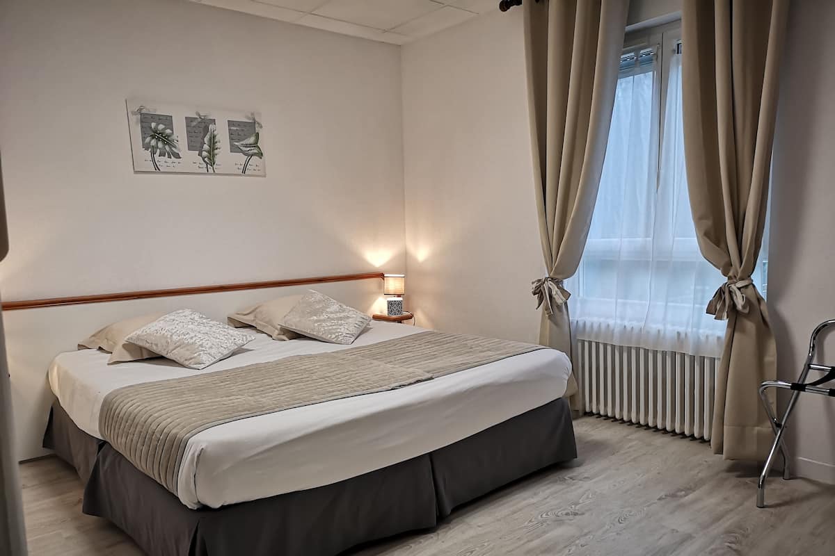 Comfort, One Double Bed | Premium bedding, desk, laptop workspace, iron/ironing board
