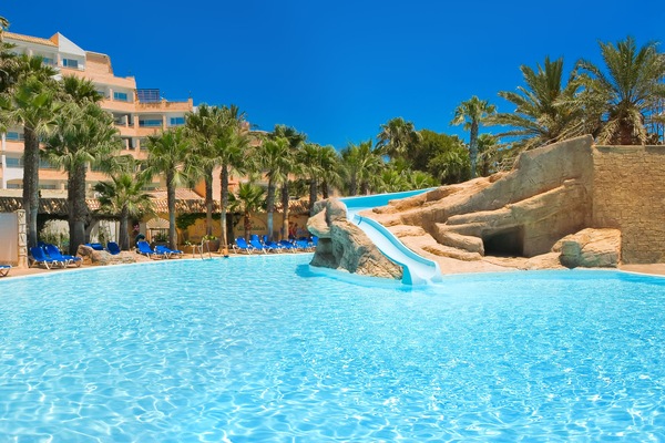Indoor pool, outdoor pool, pool umbrellas, sun loungers