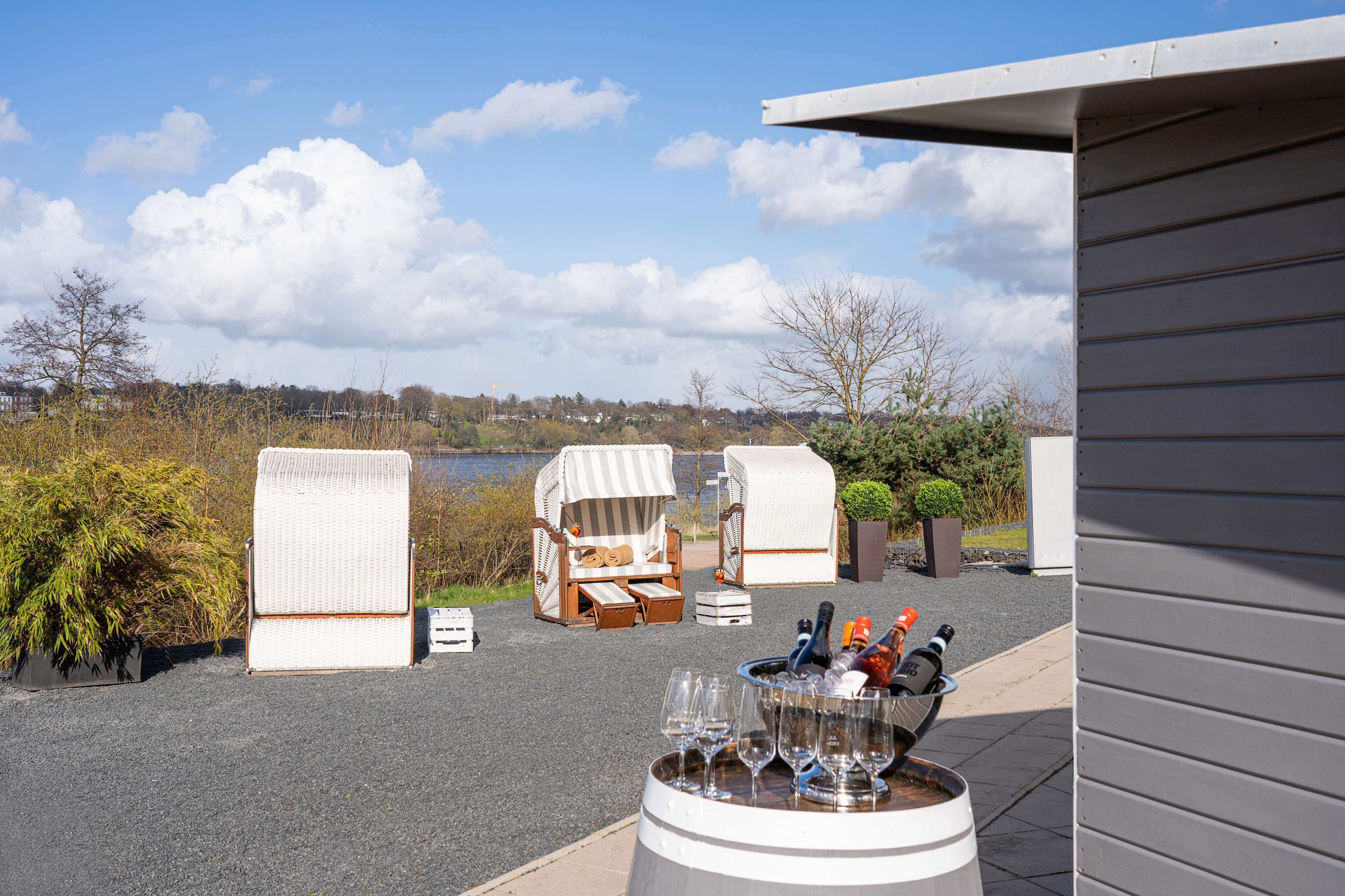 on the beach, beach bar