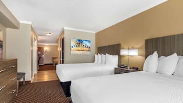 Suite, 2 Queen Beds, Non Smoking, Refrigerator & Microwave (Third bed is a Sofabed) | In-room safe, desk, blackout curtains, iron/ironing board