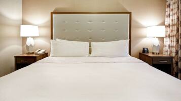 Down comforters, individually decorated, individually furnished, desk