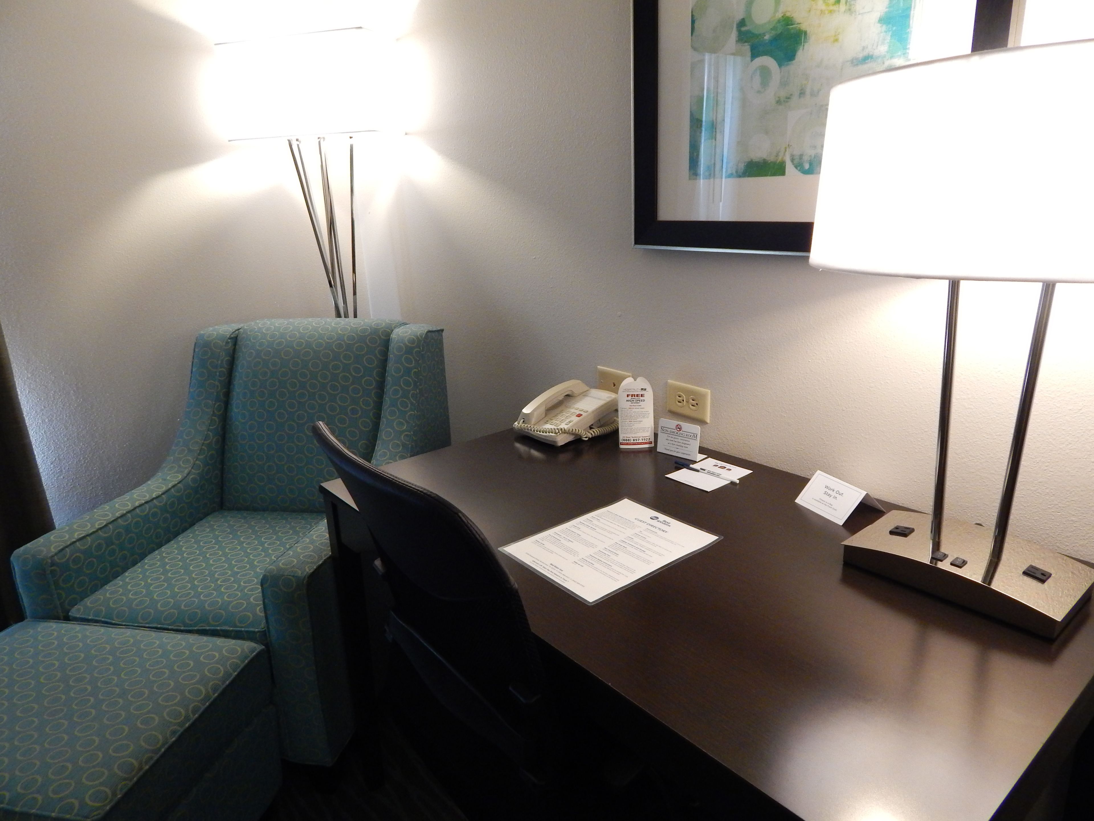 in-room safe, desk, blackout curtains, iron/ironing board