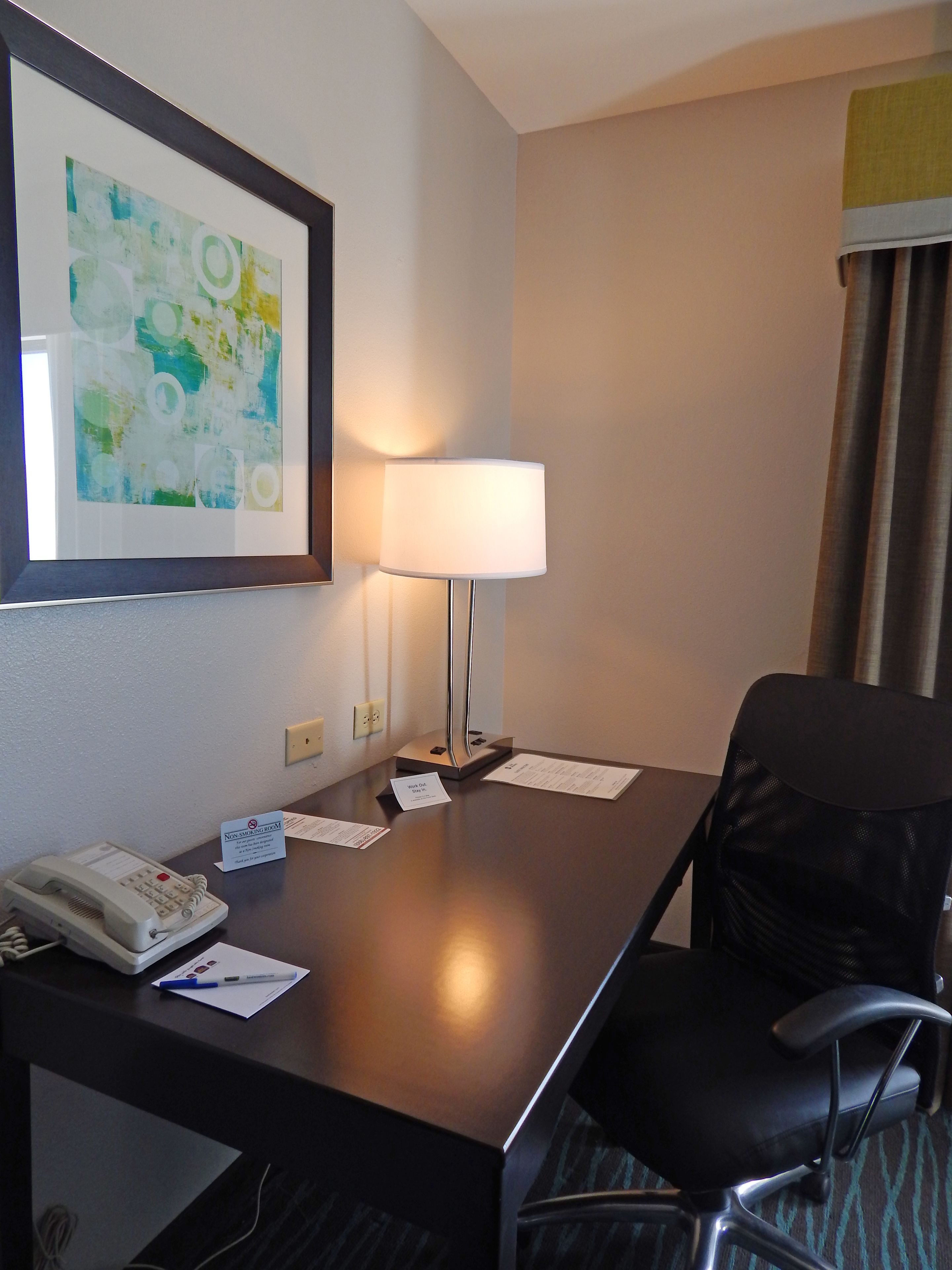 in-room safe, desk, blackout curtains, iron/ironing board