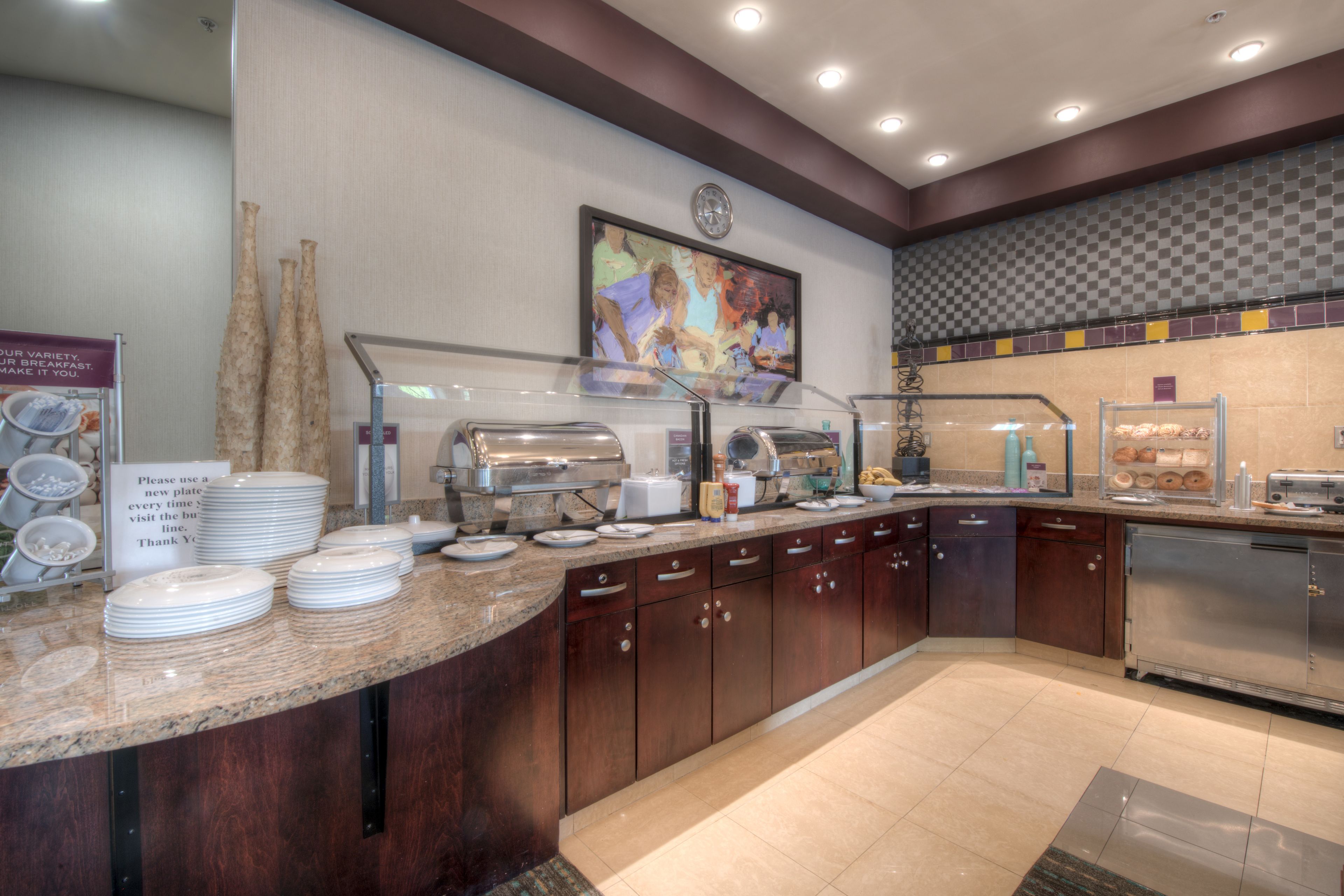 Free daily buffet breakfast