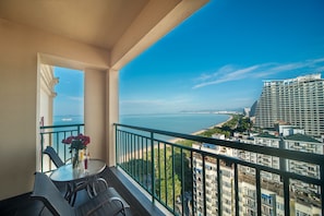 90 degrees sun view twin bed room | View from room