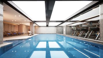 Kolam renang tertutup, kerusi lepak pantai