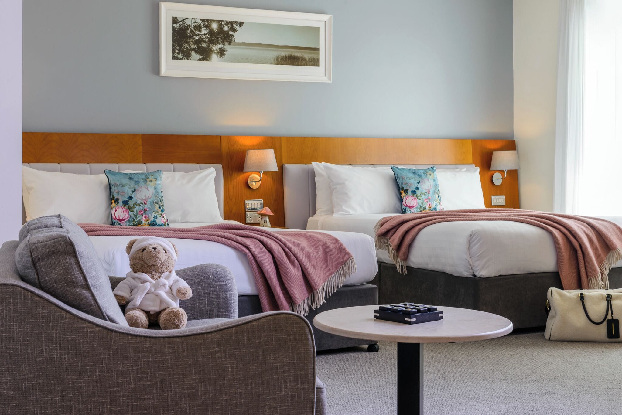 Family Room | Premium bedding, in-room safe, blackout curtains, iron/ironing board