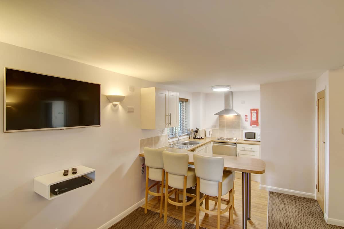 luxury apartment, 1 bedroom | private kitchenette | fridge, microwave, oven, stovetop