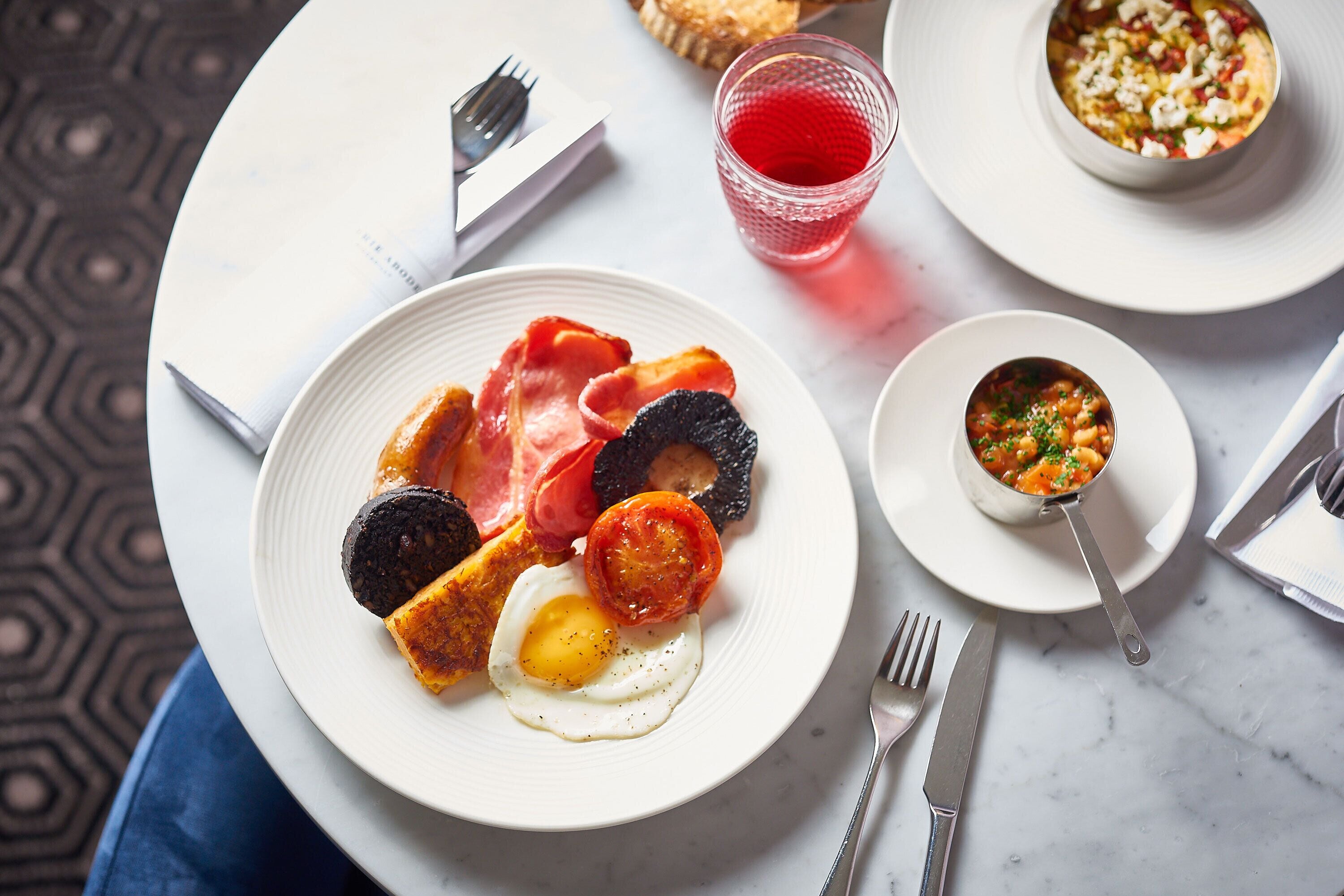 daily cooked-to-order breakfast (gbp 18 per person)