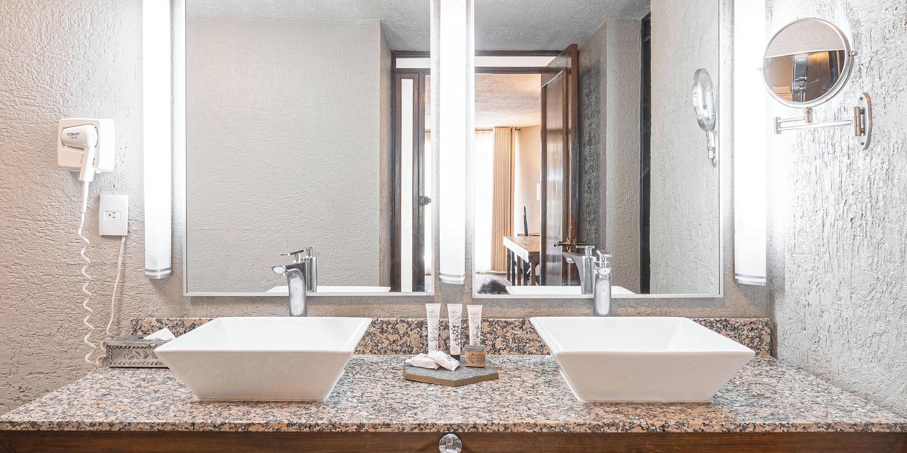 jr. suite | bathroom | shower, rainfall showerhead, free toiletries, hair dryer