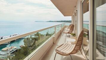 Suite Présidentielle, 2 chambres, balcon, vue mer | Vue de la chambre