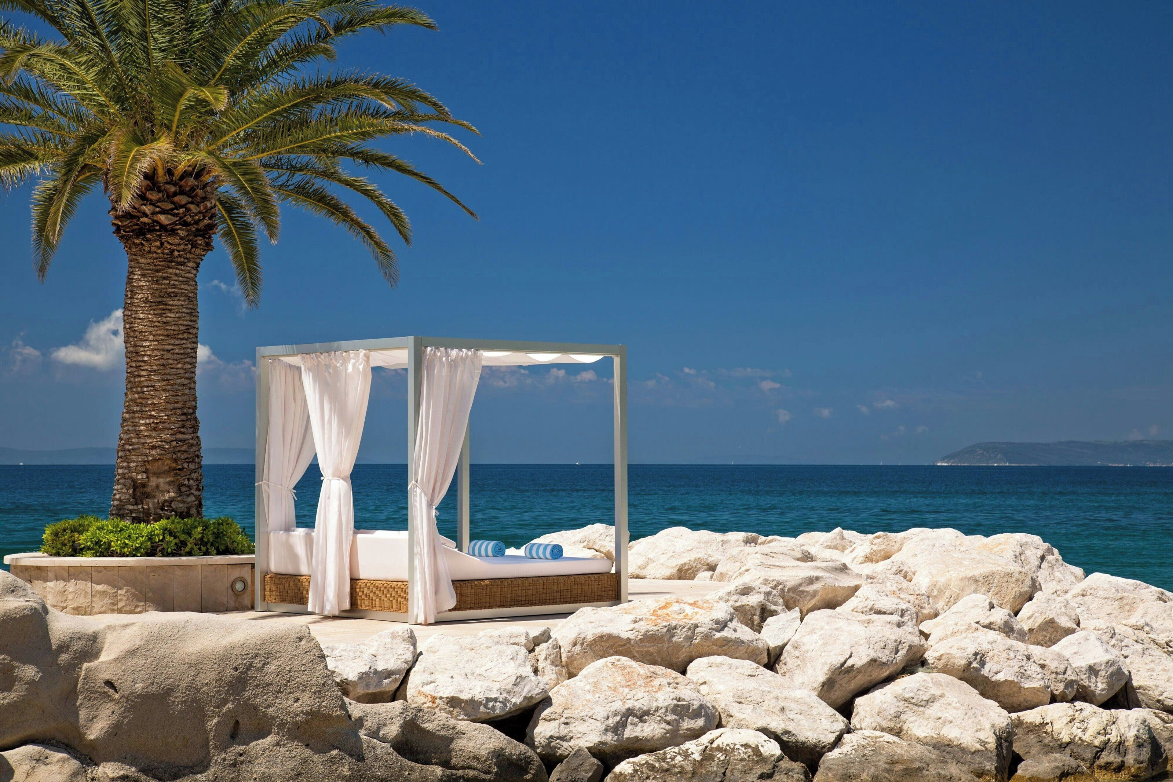 On the beach, scuba diving, snorkeling, water skiing