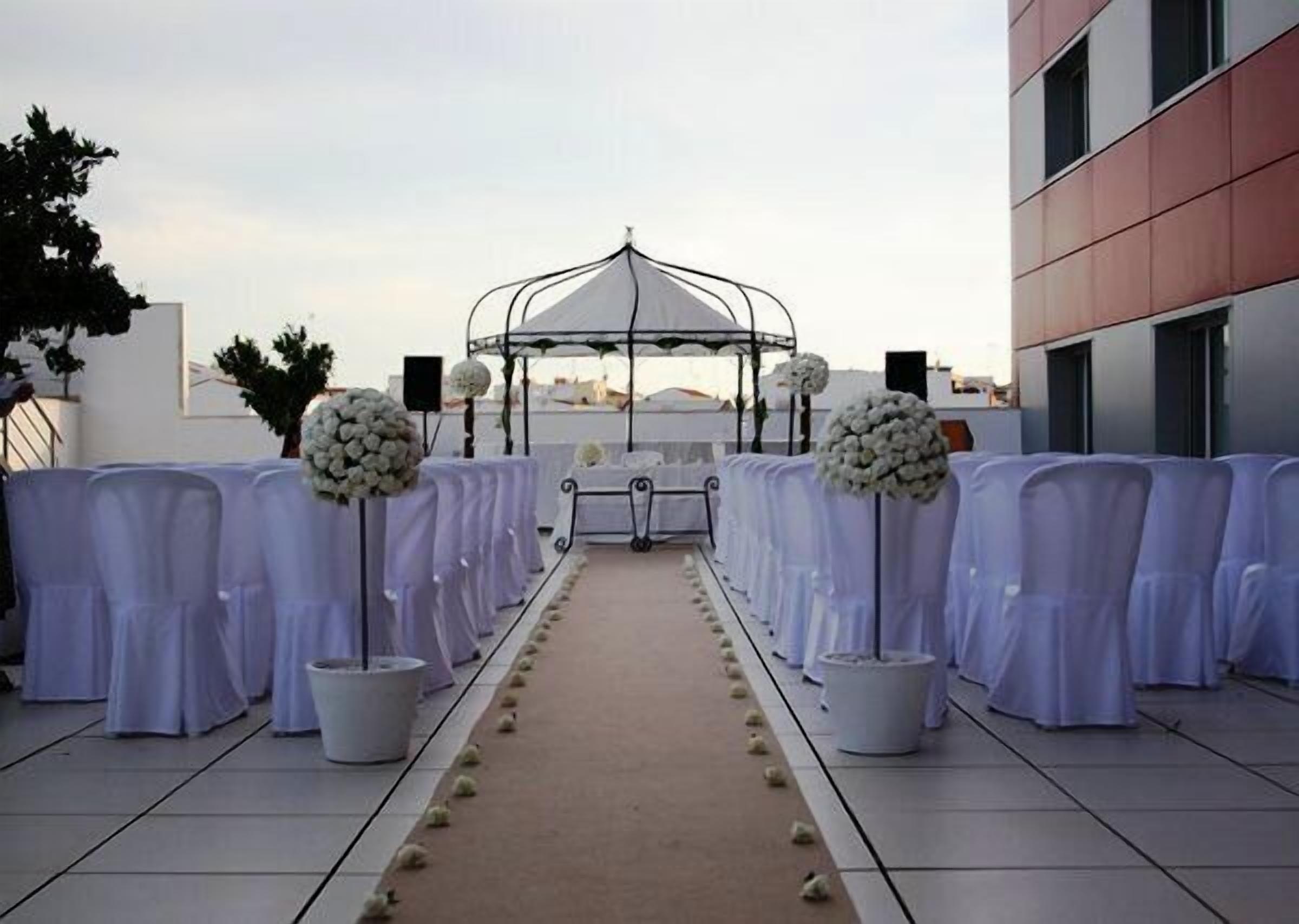Outdoor wedding area