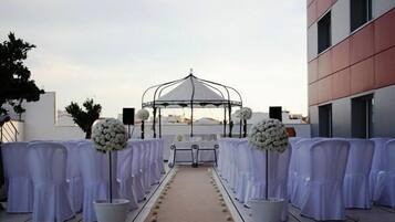 Outdoor wedding area