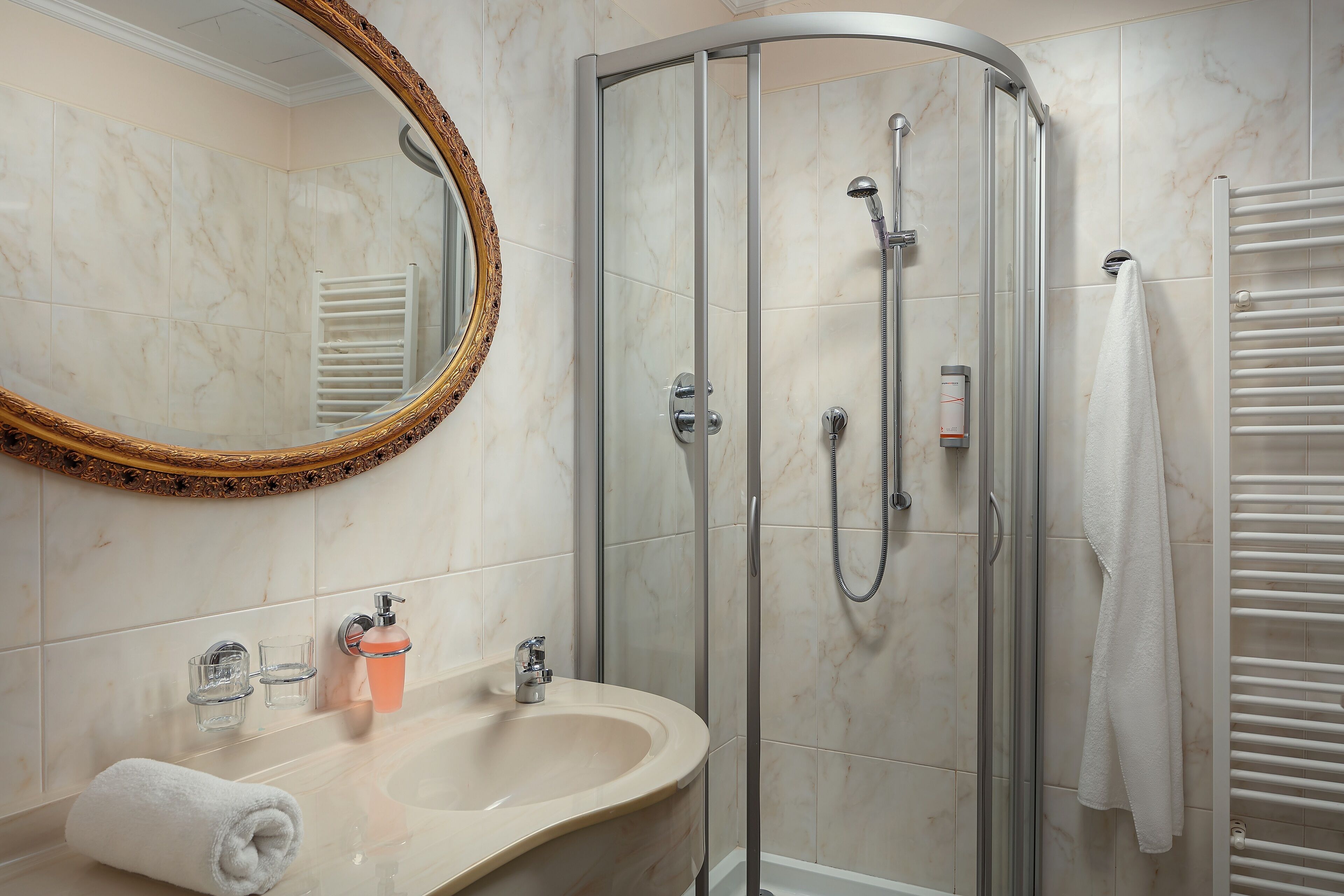 free toiletries, hair dryer, bathrobes, slippers