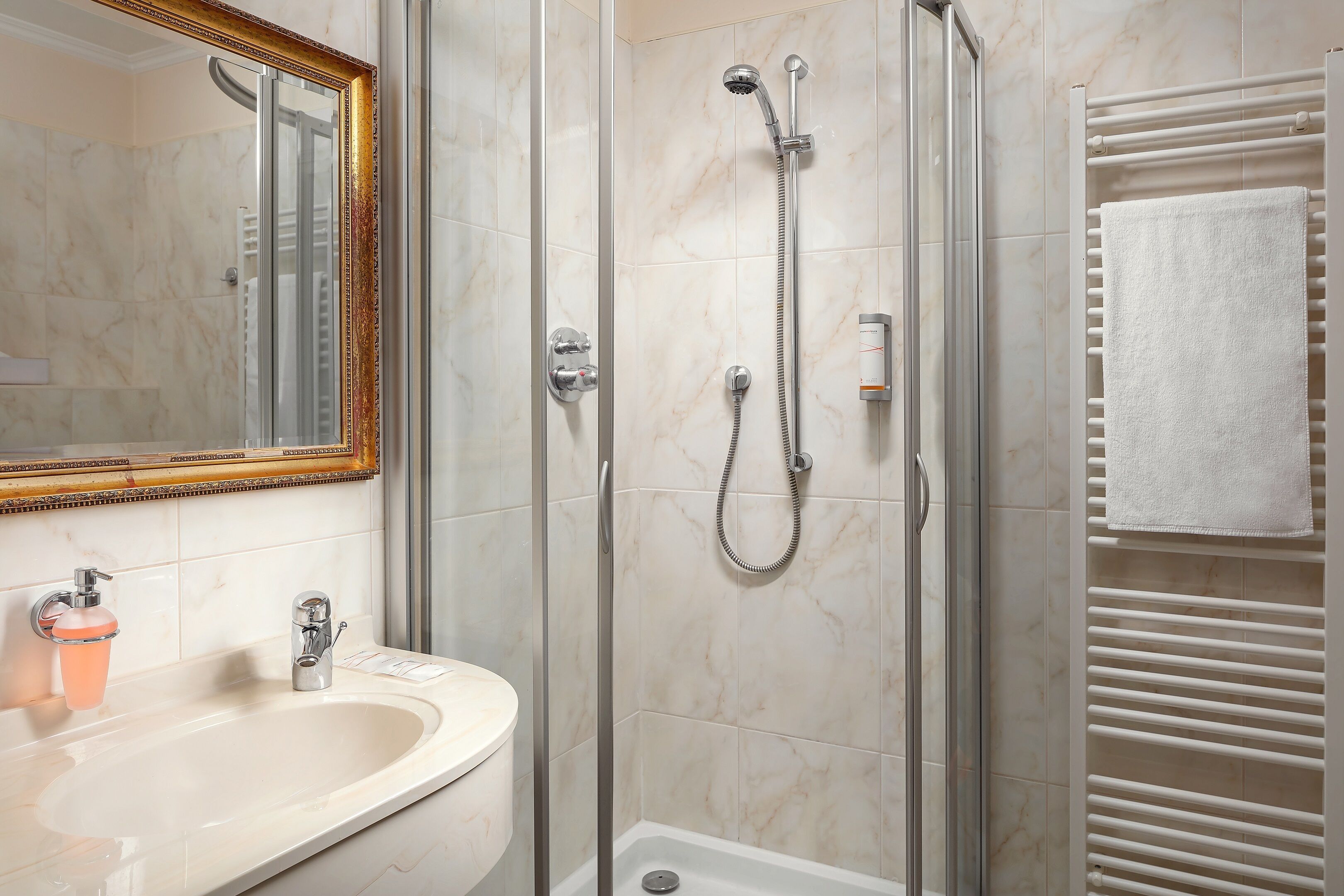 free toiletries, hair dryer, bathrobes, slippers