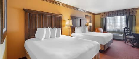 Chambre exécutive, 2 grands lits, non-fumeur, réfrigérateur et four à micro-ondes | Literie de qualité, coffre-fort, fer et planche à repasser