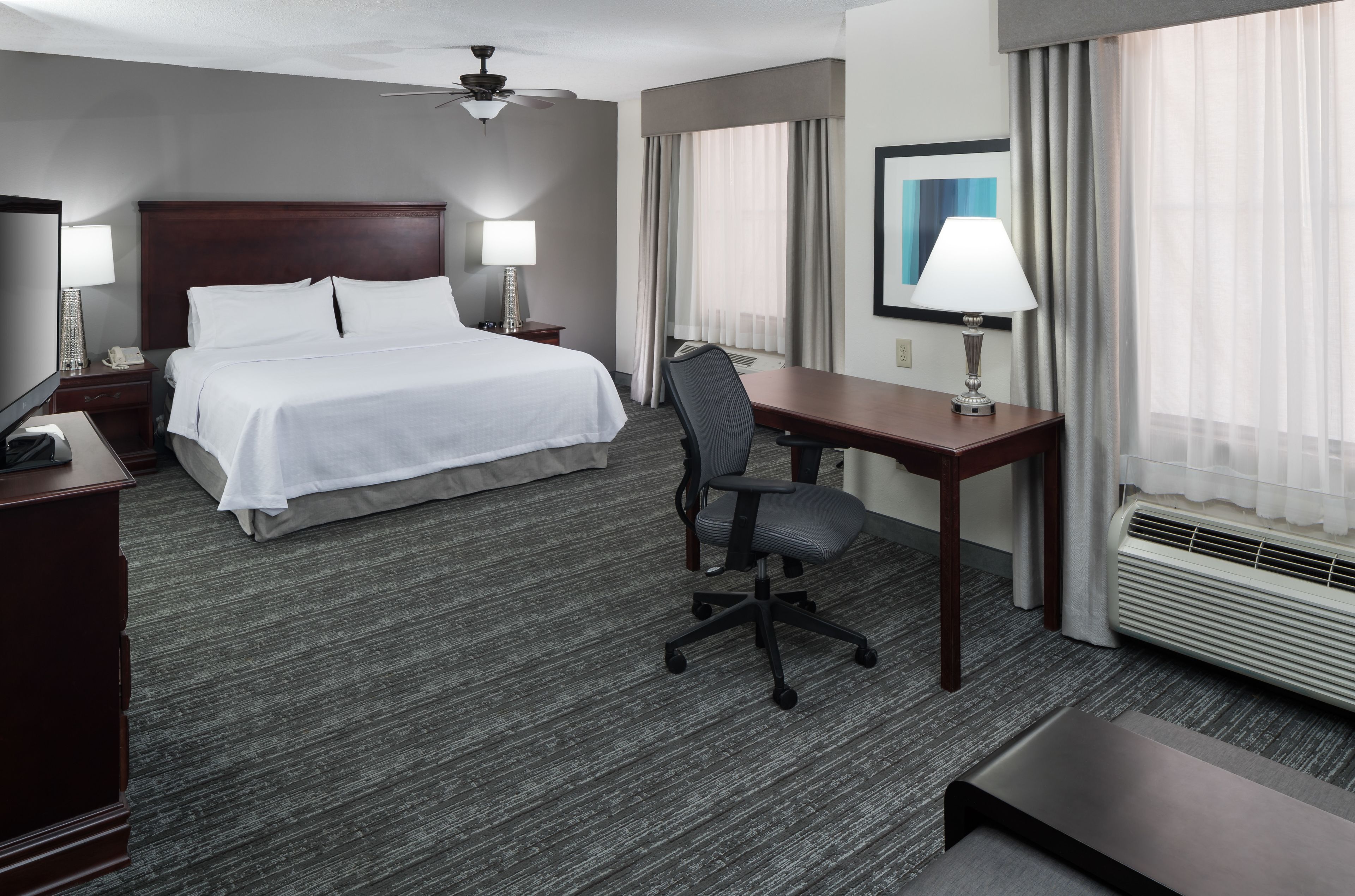In-room safe, laptop workspace, blackout curtains, iron/ironing board