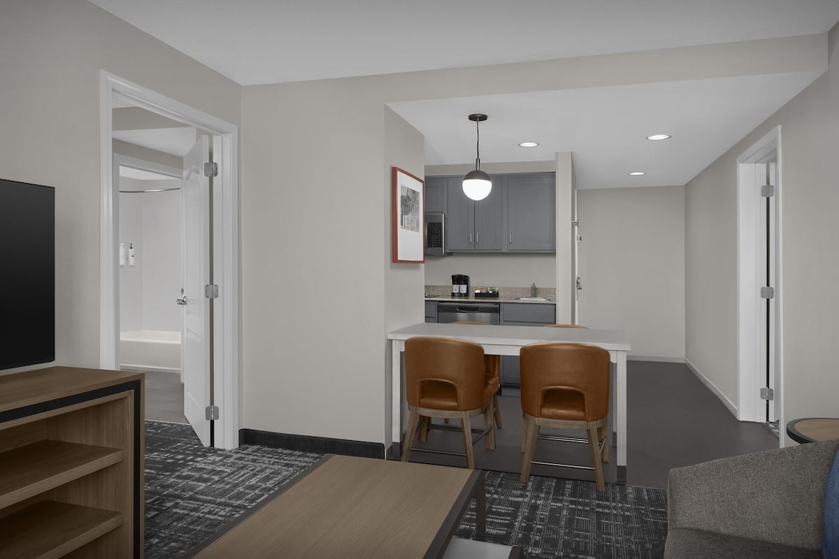 Suite, 2 Bedrooms, Non Smoking | Living area | 39-inch LCD TV with cable channels, TV, DVD player