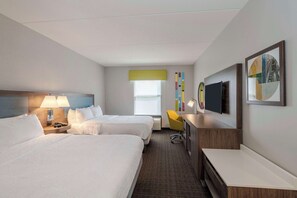 In-room safe, laptop workspace, blackout curtains, soundproofing