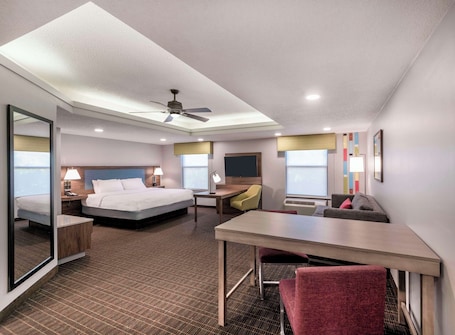 In-room safe, laptop workspace, blackout drapes, soundproofing