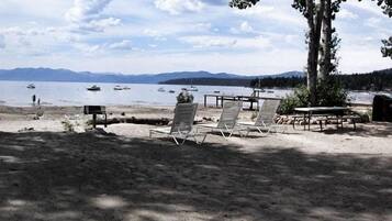 Private beach, kayaking