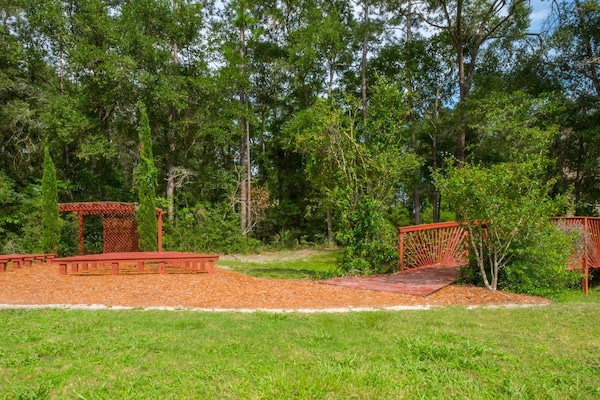 Outdoor wedding area