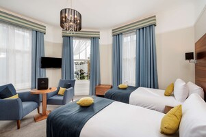 Individually decorated, individually furnished, desk, iron/ironing board