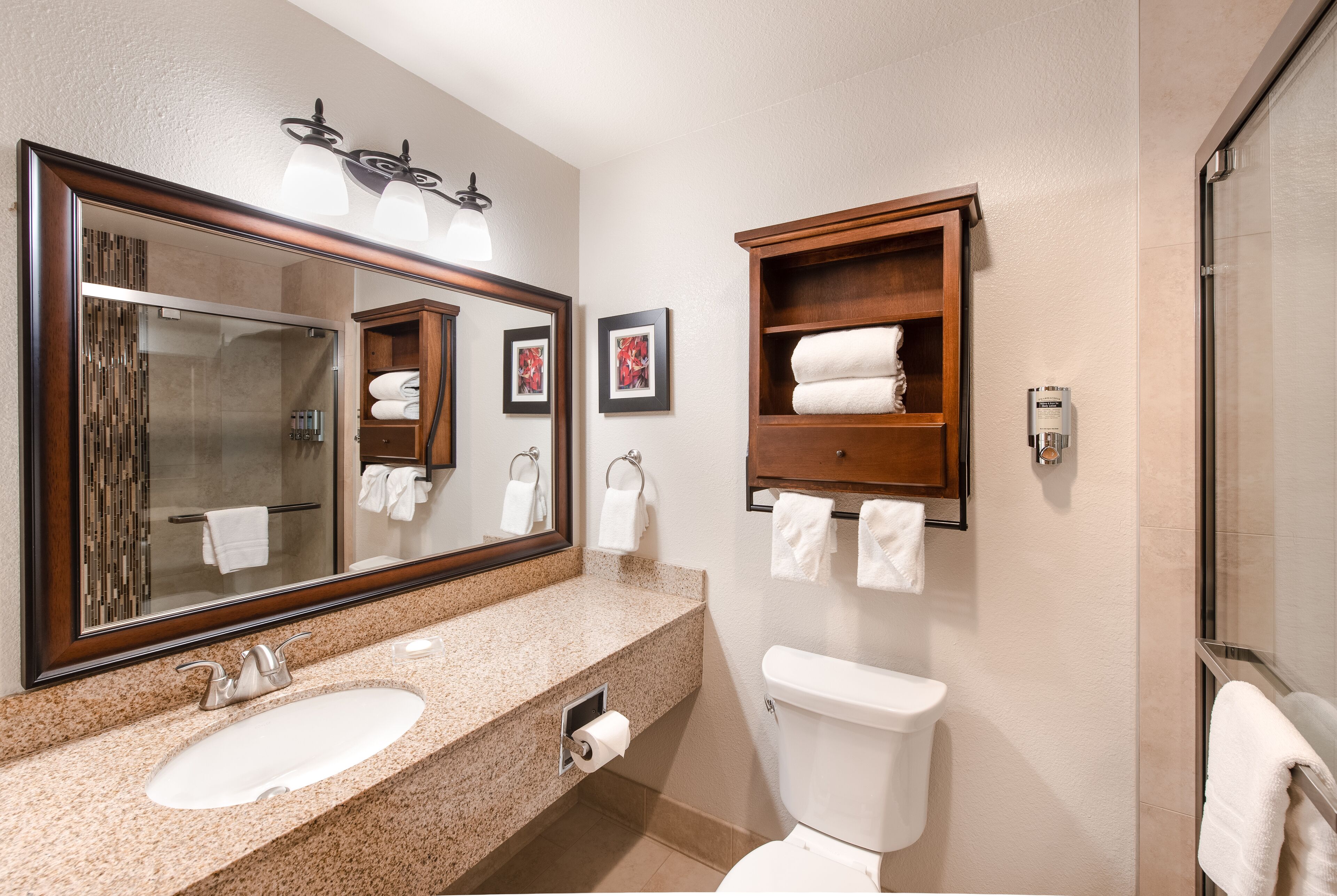 free toiletries, hair dryer, towels, soap