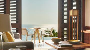 Panoramic Suite, 1 Bedroom (Cliffside, Infinity Pool) | Premium bedding, minibar, in-room safe, individually decorated