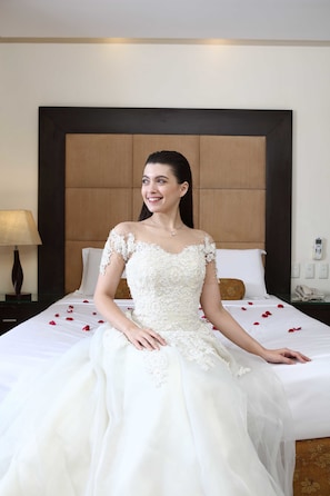 Ropa de cama de alta calidad y minibar 