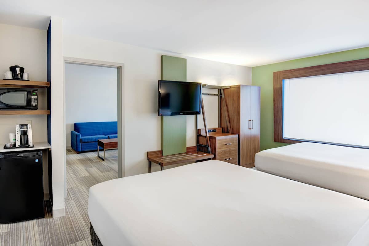Suite, 2 Queen Beds | 1 bedroom, in-room safe, desk, blackout drapes