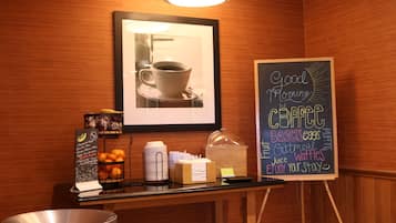 Free daily buffet breakfast