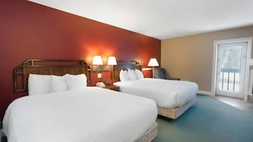 2nd Floor 2 Queen Beds W/Fireplace | 1 bedroom, in-room safe, desk, laptop workspace