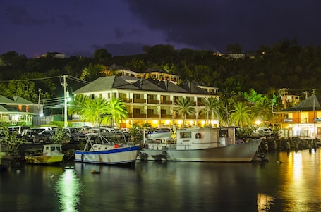 Front of property - evening/night. Antigua Superyacht Marina & Resort