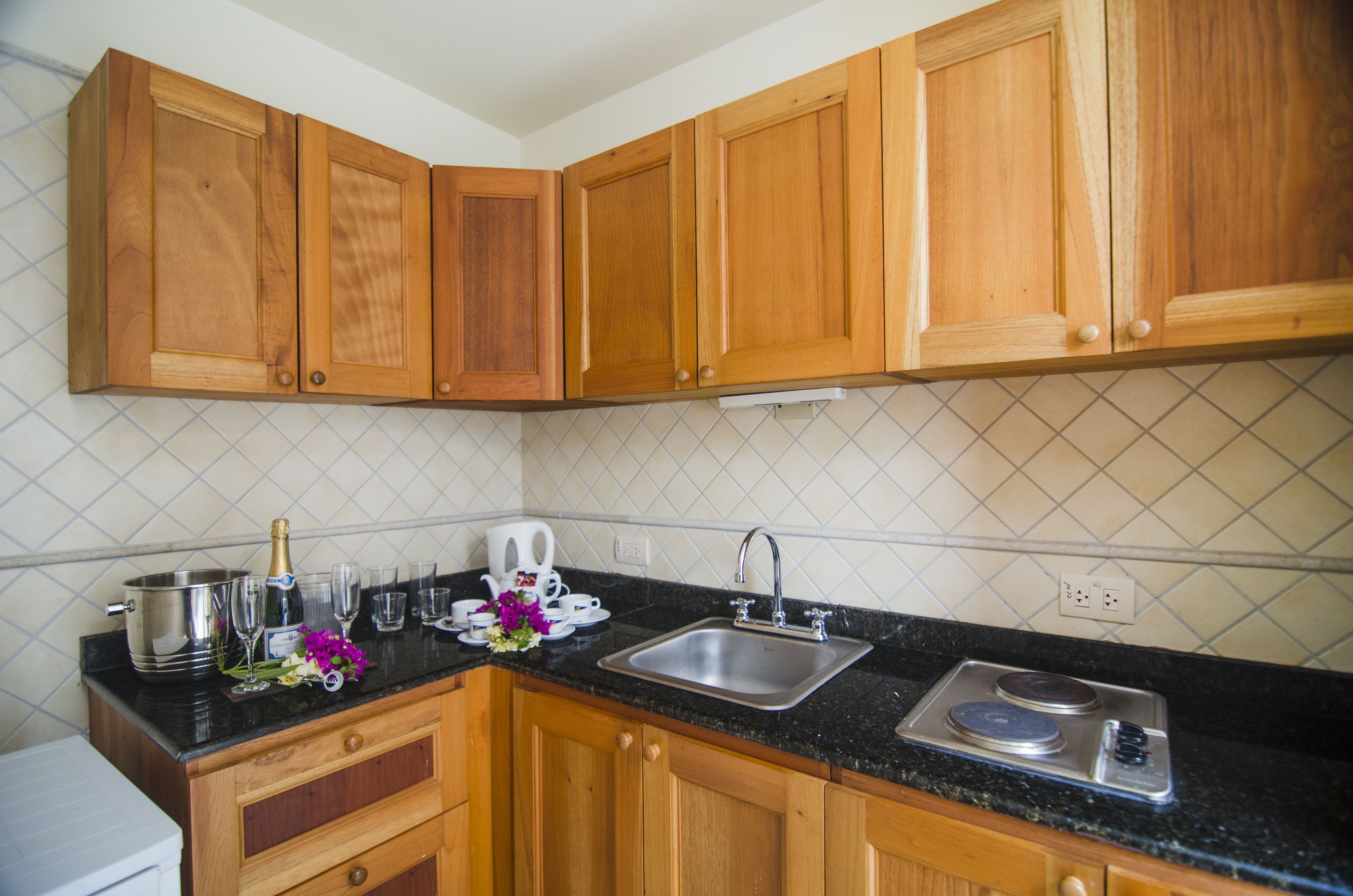 standard studio, kitchenette, garden view | private kitchenette | fridge