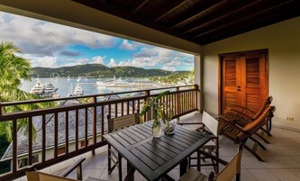 Suíte executiva, 1 quarto, cozinha, vista para a marina | Terraço/pátio